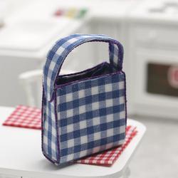 Miniature Gingham Checked Shopping Bag