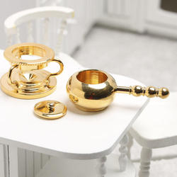 Miniature Brass Fondue Pot
