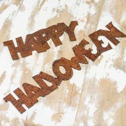 Rusty Tin " Happy Halloween" Word Cutout