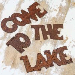 Rusty Tin "Gone to the Lake" Cutouts
