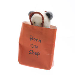 Miniature "Born to Shop" Shopping Bag
