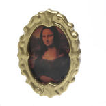 Dollhouse Miniature Elegant Framed Mona Lisa Painting
