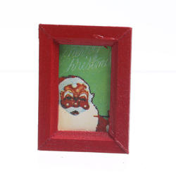Dollhouse Miniature Framed Christmas Wall Decor