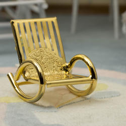 Miniature Gold Rocking Chair