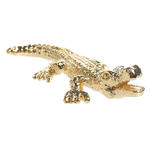 Miniature Brass Alligator Figurine