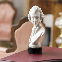 1:12 Scale White Resin Beethoven Statue DIY Doll House Decor Accessories I1 E4F2 