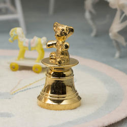 Miniature Brass Teddy Bear Bell