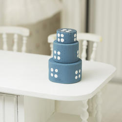 Dollhouse Miniature Blue Wedding Cake