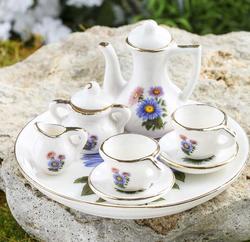 Miniature Spring Daisy Porcelain Tea Set