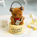Miniature Flocked "Boogie Bear"
