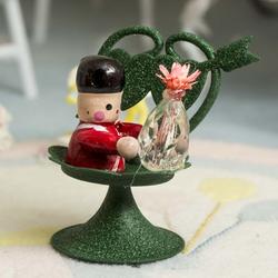 Miniature Romantic Chair and Character Figurine - True Vintage