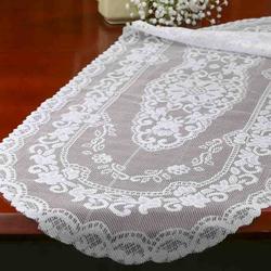 White Lace Floral Table Runner