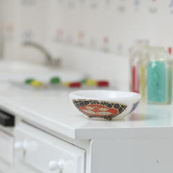 Dollhouse Miniature Porcelain Bowl