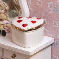 Miniature Porcelain Heart Box