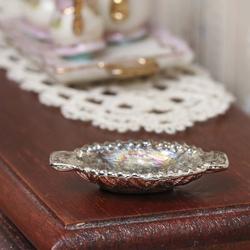 Dollhouse Miniature Silver Serving Platter