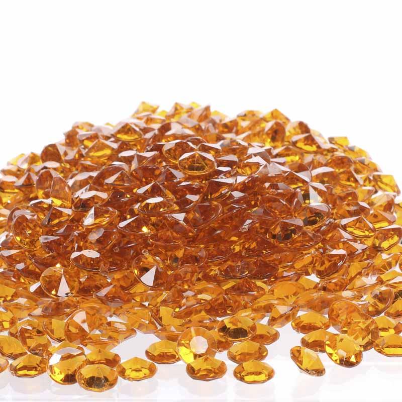 Amber Acrylic Diamond Gems - Confetti - Table Scatters - Party Supplies ...