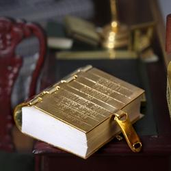 Dollhouse Miniature Gold Plated Dictionary