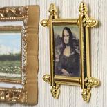 Dollhouse Miniature Elegant Framed Mona Lisa