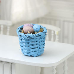 Dollhouse Miniature Wicker Easter Basket