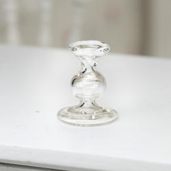 Dollhouse Miniature Glass Candlestick Holder