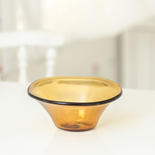 Dollhouse Miniature Amber Glass Bowl
