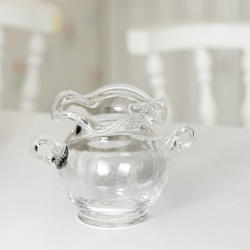 Dollhouse Miniature Glass Round Vase