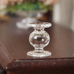 Dollhouse Miniature Glass Candlestick Holder