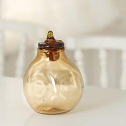 Dollhouse Miniature Amber Glass Canister
