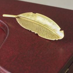 Miniature Gold Metal Feather