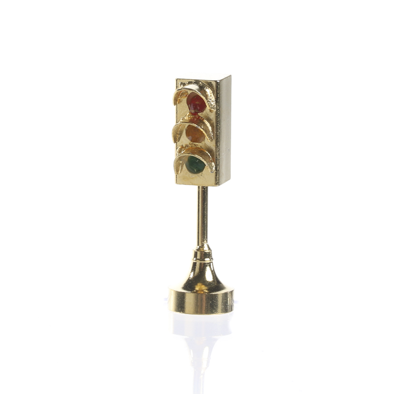 Miniature Brass Traffic Light - Outdoor Miniatures - Dollhouse ...