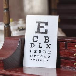Dollhouse Miniature Eye Chart