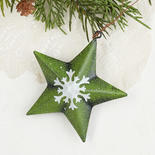 Snowflake Barn Star Ornament