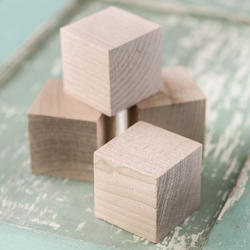Unfinished Wood Square Cubes