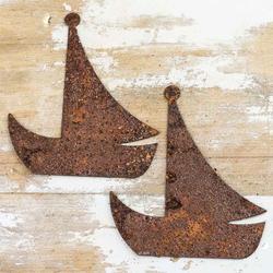 Rusty Tin Sailboat Cutouts