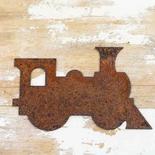 Rusty Tin Train Engine Cutout