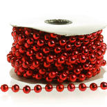 Red Faux Pearl Bead Garland