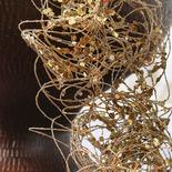 Gold Glitter and Sequin Twisted Wire Garland