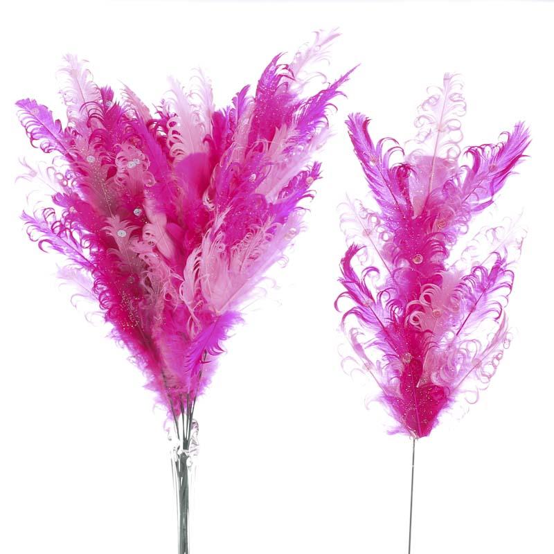 Pink Curly Feather Sprays - Feathers - Basic Craft Supplies - Craft ...