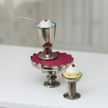 Dollhouse Miniature Milkshake and Display Stand Set