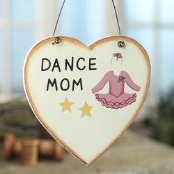 "Dance Mom" Heart Wood Sign