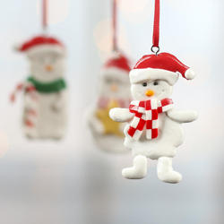 Clay Snowman Ornaments