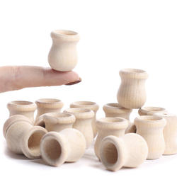 Unfinished Wood Candle Cups