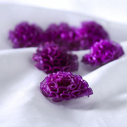 Purple Open Ribbon Rose Bows