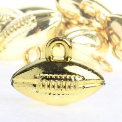 Small Gold Plastic Football Charms