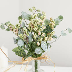 Flocked Artificial Ivy and Berry Bundle