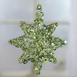 Green Sequin Star Ornament