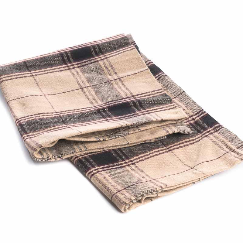 Black and Tan Plaid Cotton Dish Towel - Kitchen Towels - Kitchen and ...