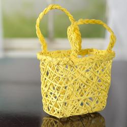 Yellow Paper Twist Basket