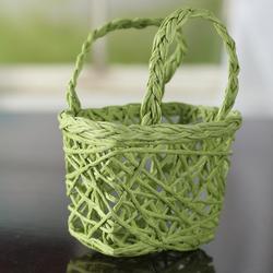 Green Paper Twist Basket