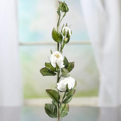White Artificial Rose Stem